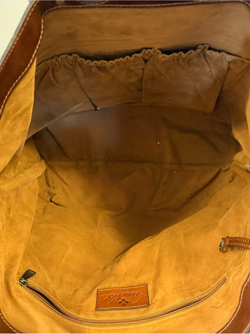 Patricia Nash Map-Print Tote in Tan and Brown - Picture 4 of 5